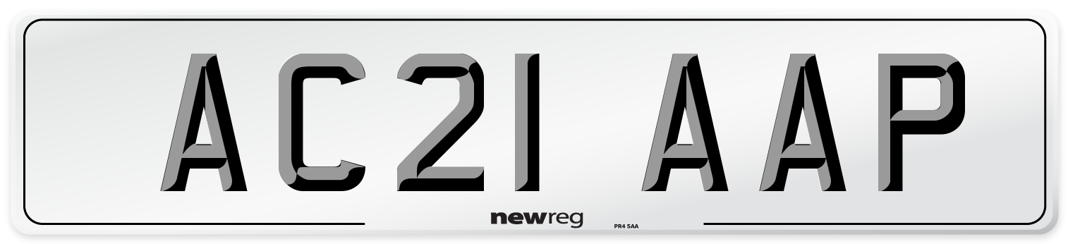 AC21 AAP Number Plate from New Reg